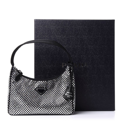Prada Satin Crystal Mini Re-Edition 2000 Bag Cristal 12 of 12