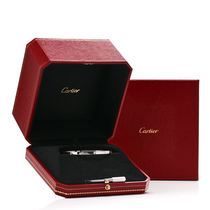 Cartier 18K White Gold 6 Diamond Small LOVE Bracelet 17 8 of 8