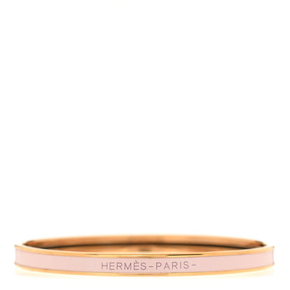 Hermes Enamel Printed Extra Narrow Bracelet 70 Rose 1 of 6