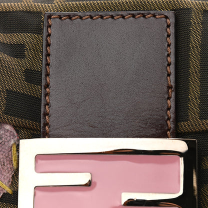 Fendi Zucca Flower Applique Baguette Tobacco 10 of 13