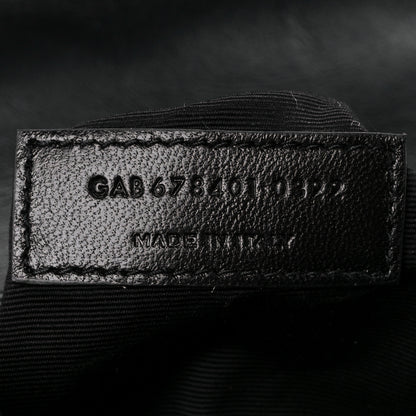 Saint Laurent Calfskin Y Quilted Monogram Monochrome Toy Loulou Crossbody Bag Black 8 of 12