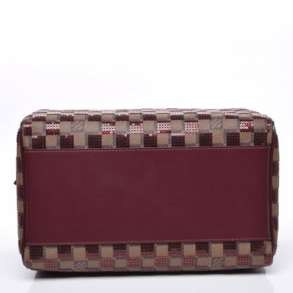 Louis Vuitton Damier Paillettes Speedy 30 Rouge 4 of 9