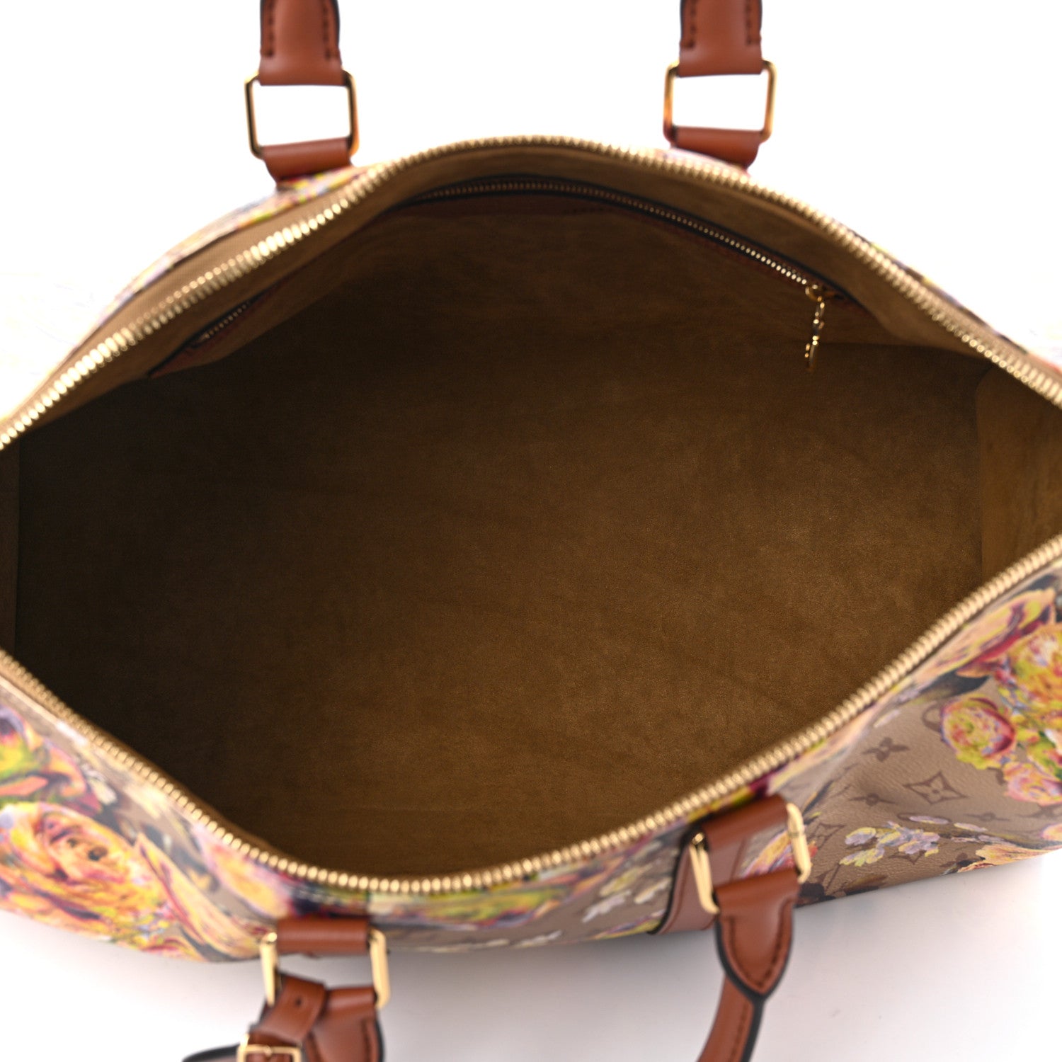 Louis Vuitton Metallic Monogram LV Garden Keepall Bandouliere 45 Gold 4 of 9