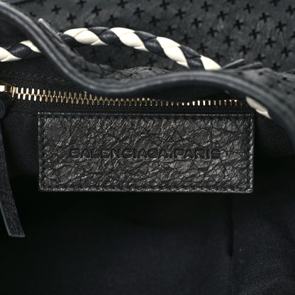 Balenciaga Agneau Classic Gold Hardware Perforated Cross Mini Pampille Black 6 of 11