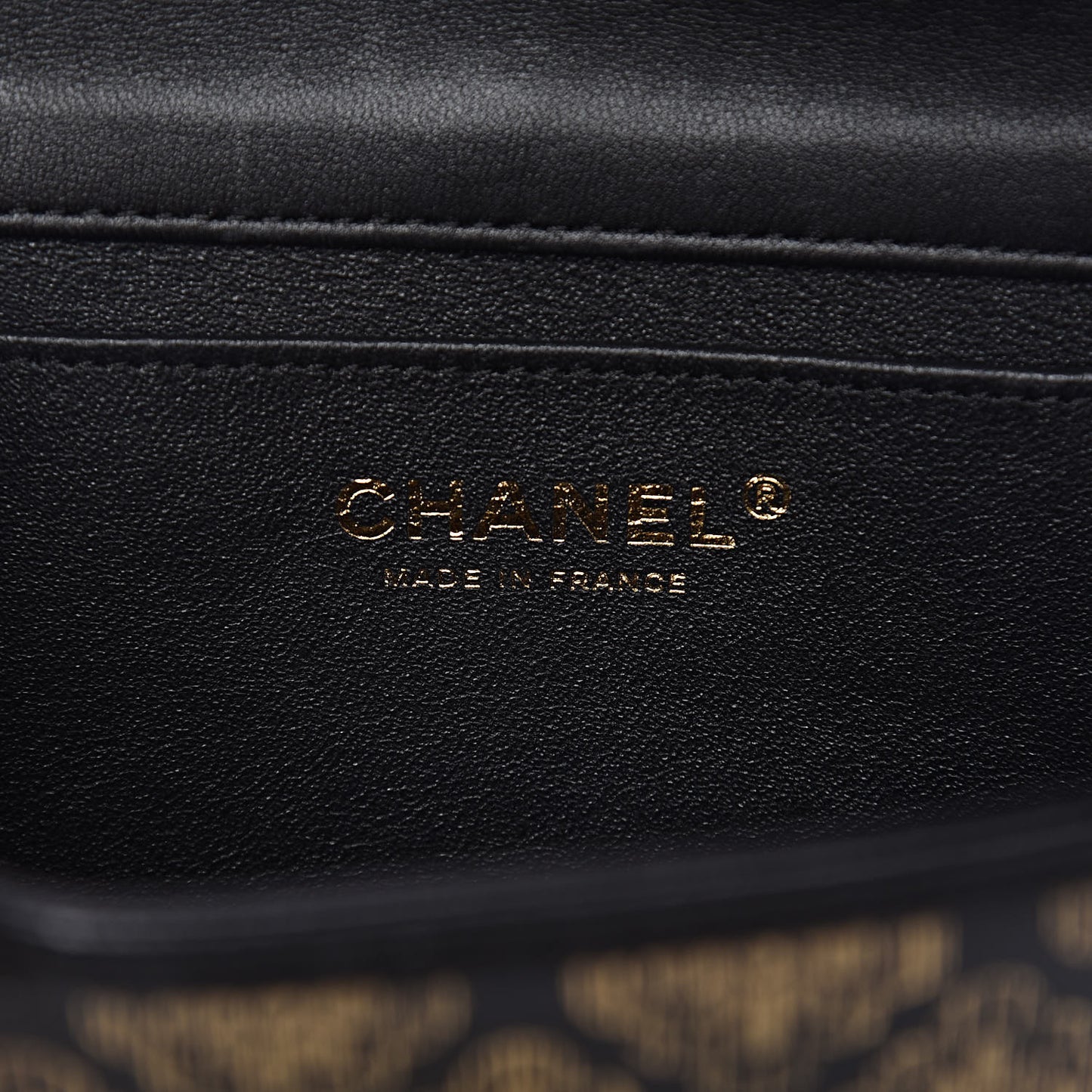 Lambskin Painted Mini Flap Black Gold