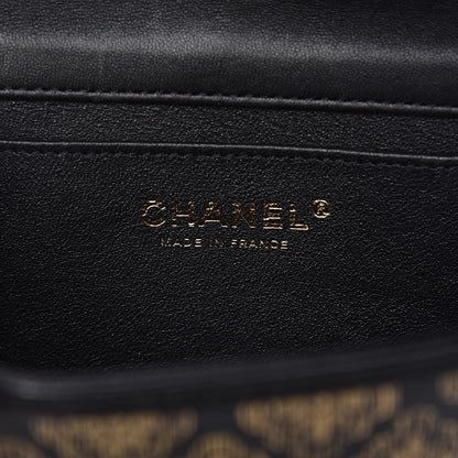 Chanel Lambskin Painted Mini Flap Black Gold 8 of 11