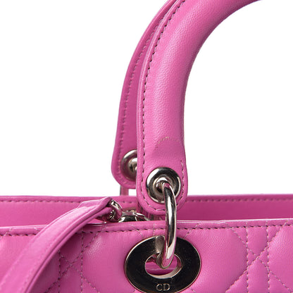 Christian Dior Lambskin Cannage Large Lady Dior Pink 12 of 15