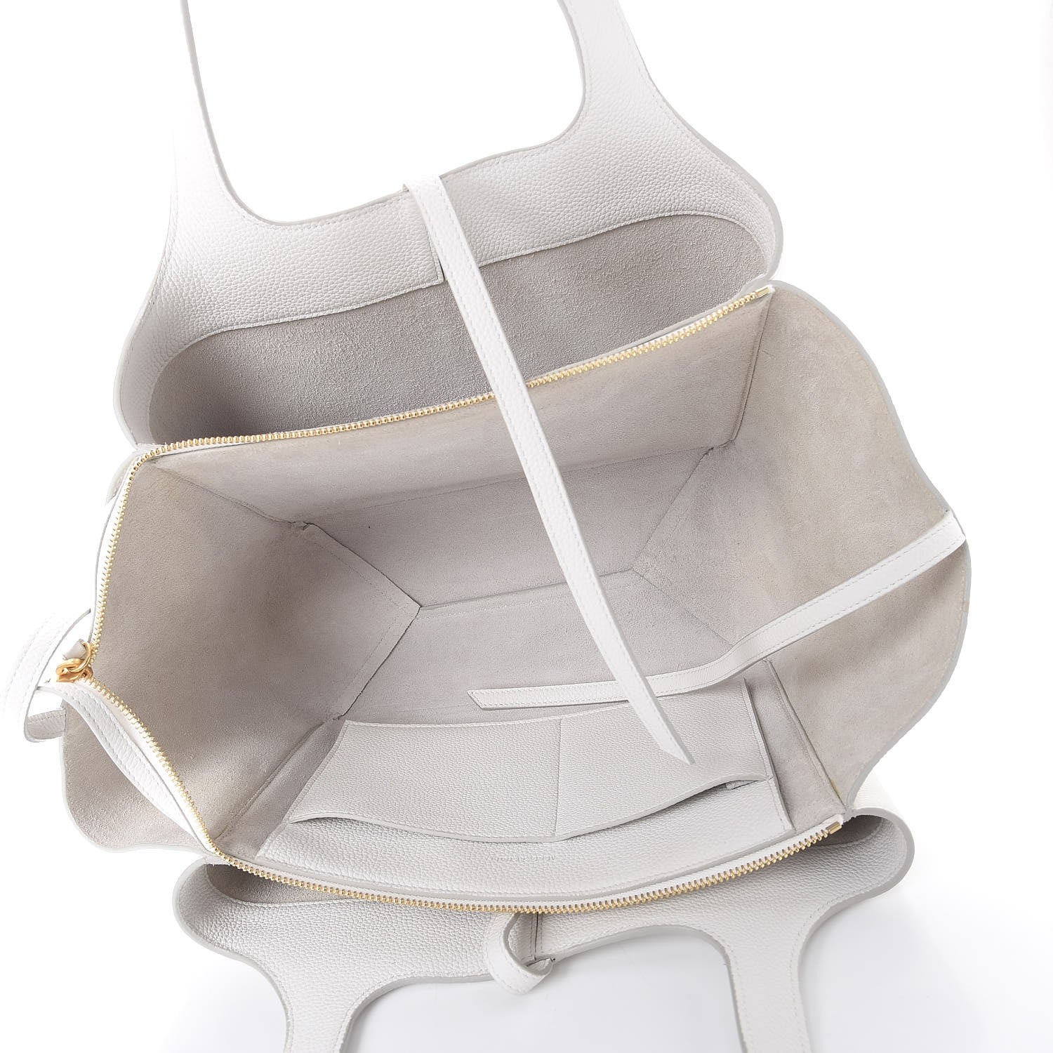 Celine Baby Grained Calfskin Small Tri-Fold Bag White 5 of 16