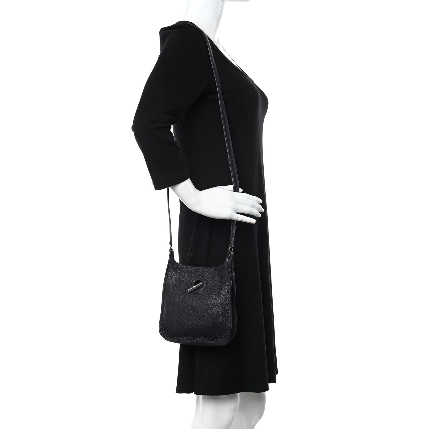 Hermes Taurillon Clemence Vespa TPM Bleu Indigo 2 of 13