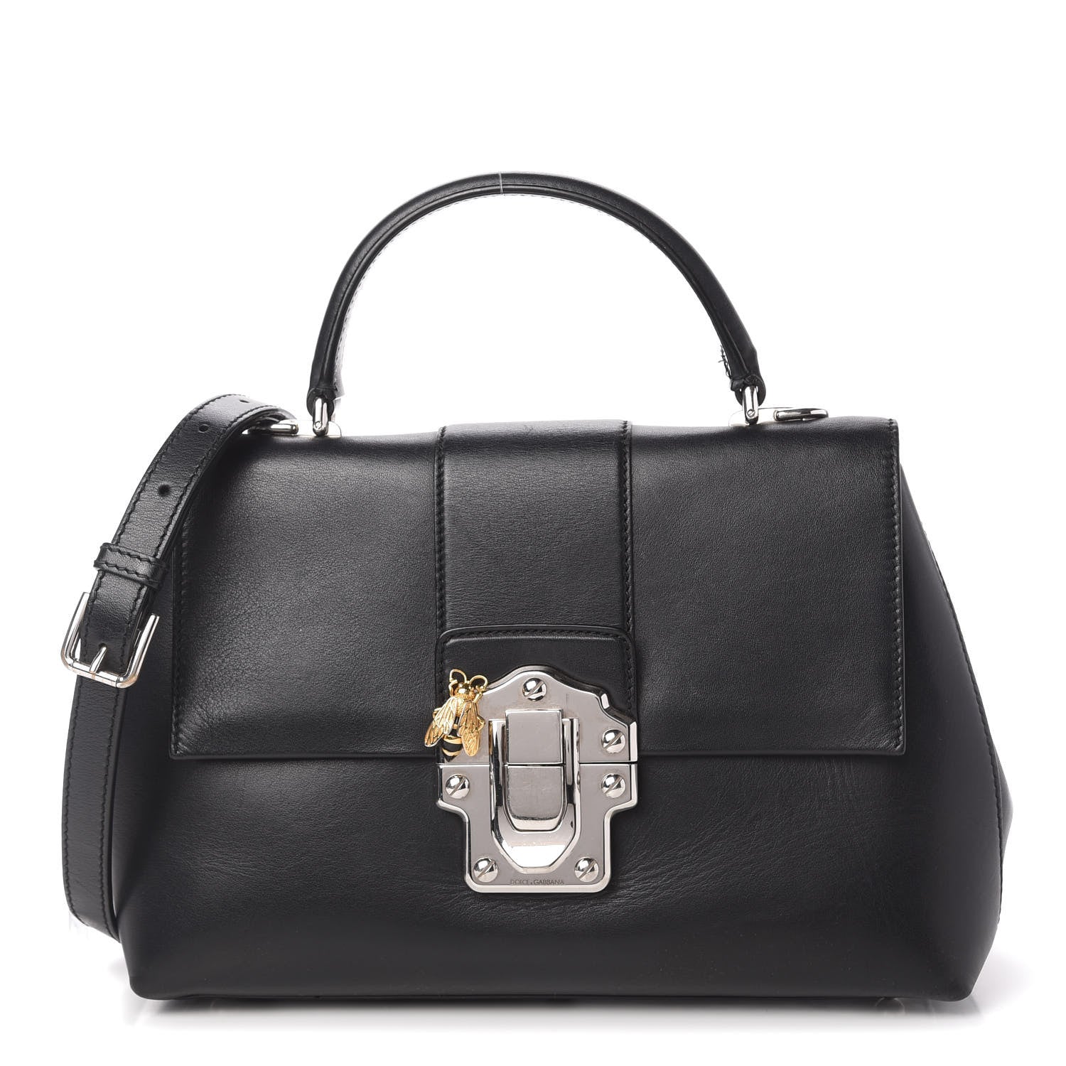 Dolce & Gabbana Calfskin Small Lucia Satchel Black 1 of 9