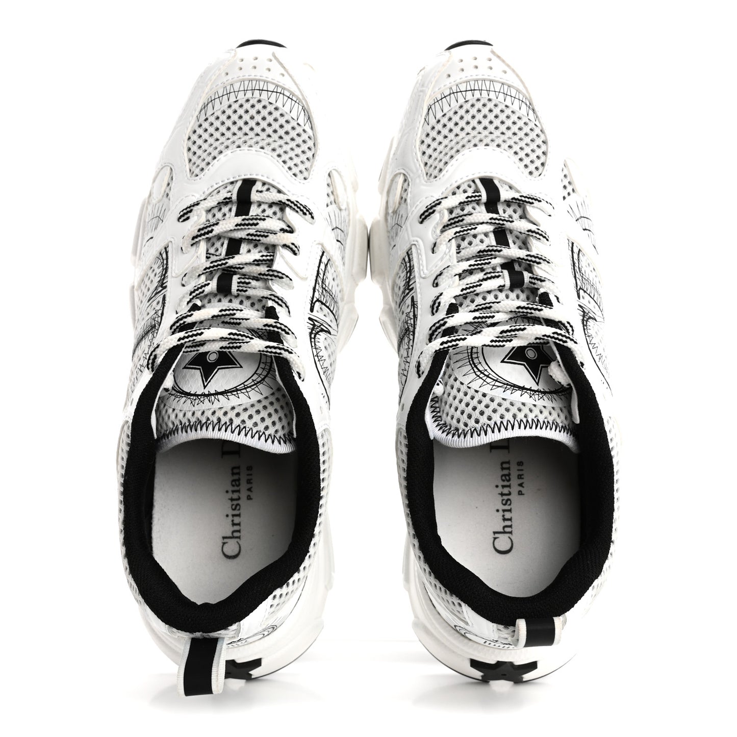 Technical Mesh Dior Chrono Sneakers 37 White Black