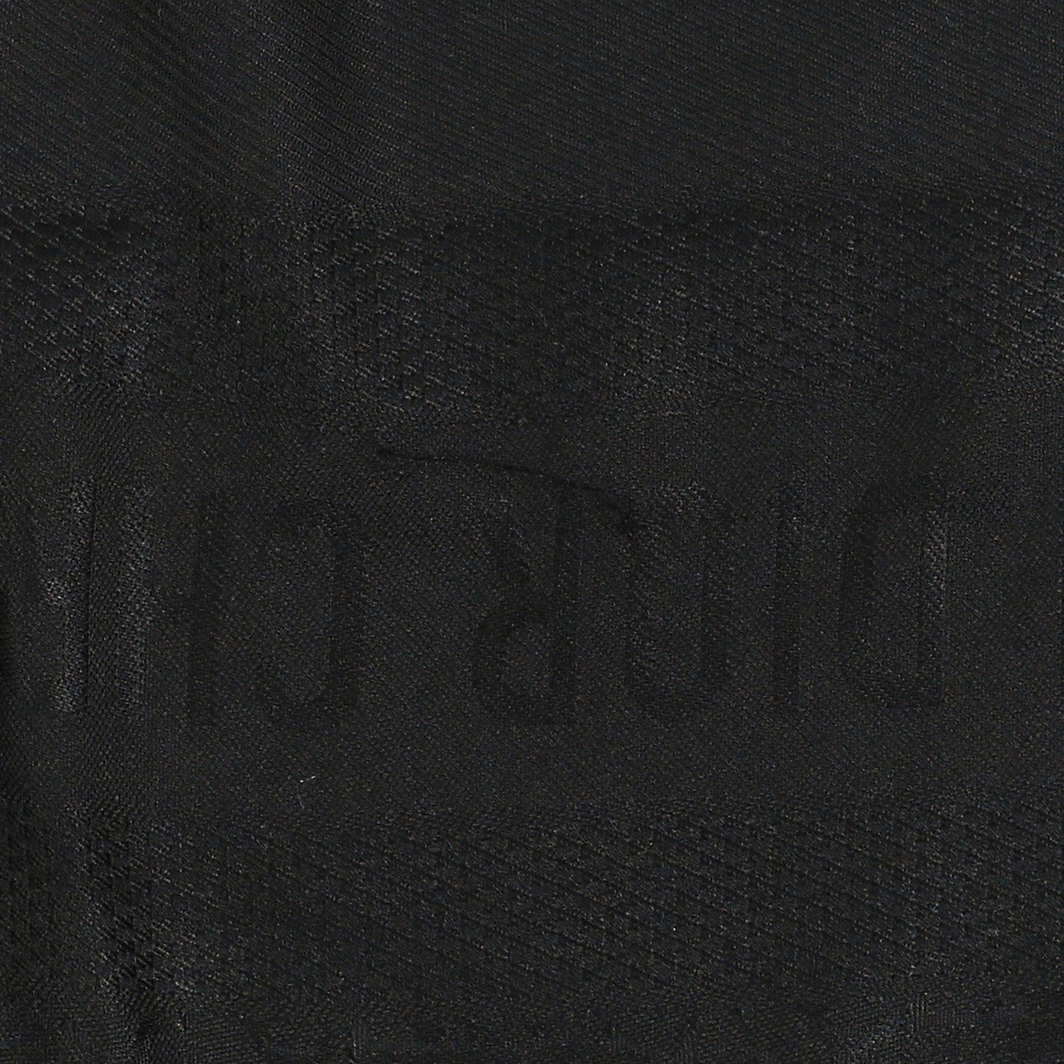 Christian Dior Wool Silk Oblique Shawl Black 9 of 12