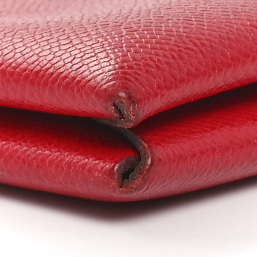 Madame Calfskin Calvi Card Case Rouge Piment