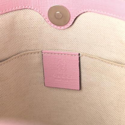 Gucci GG Supreme Monogram Striped Childrens Tote Beige Ebony Pink 6 of 9