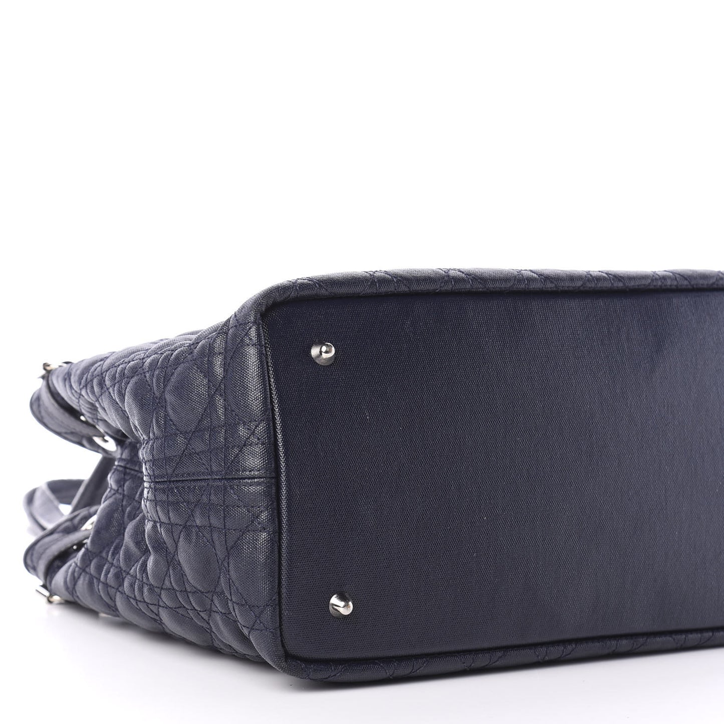 Coated Canvas Cannage Medium Panarea Tote Navy