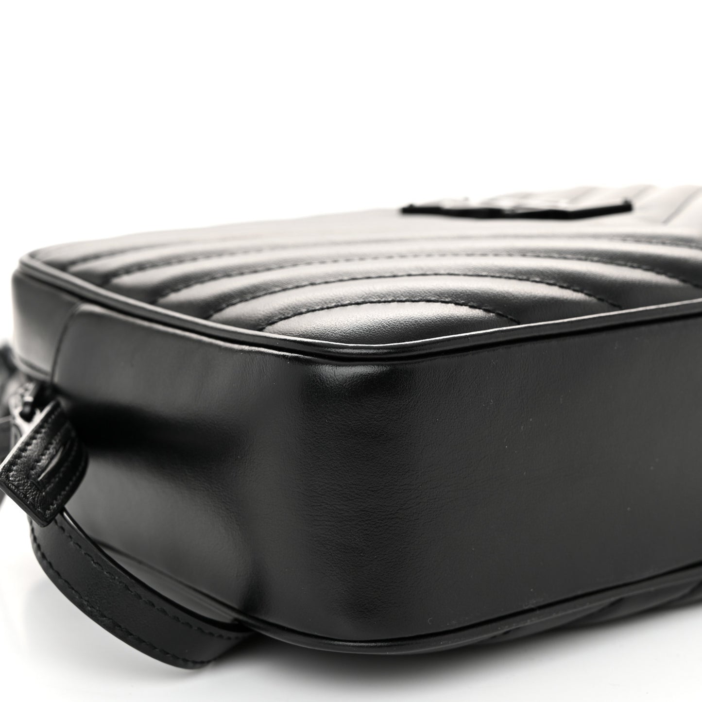 Calfskin Matelasse Monogram Monochrome Lou Camera Bag Black