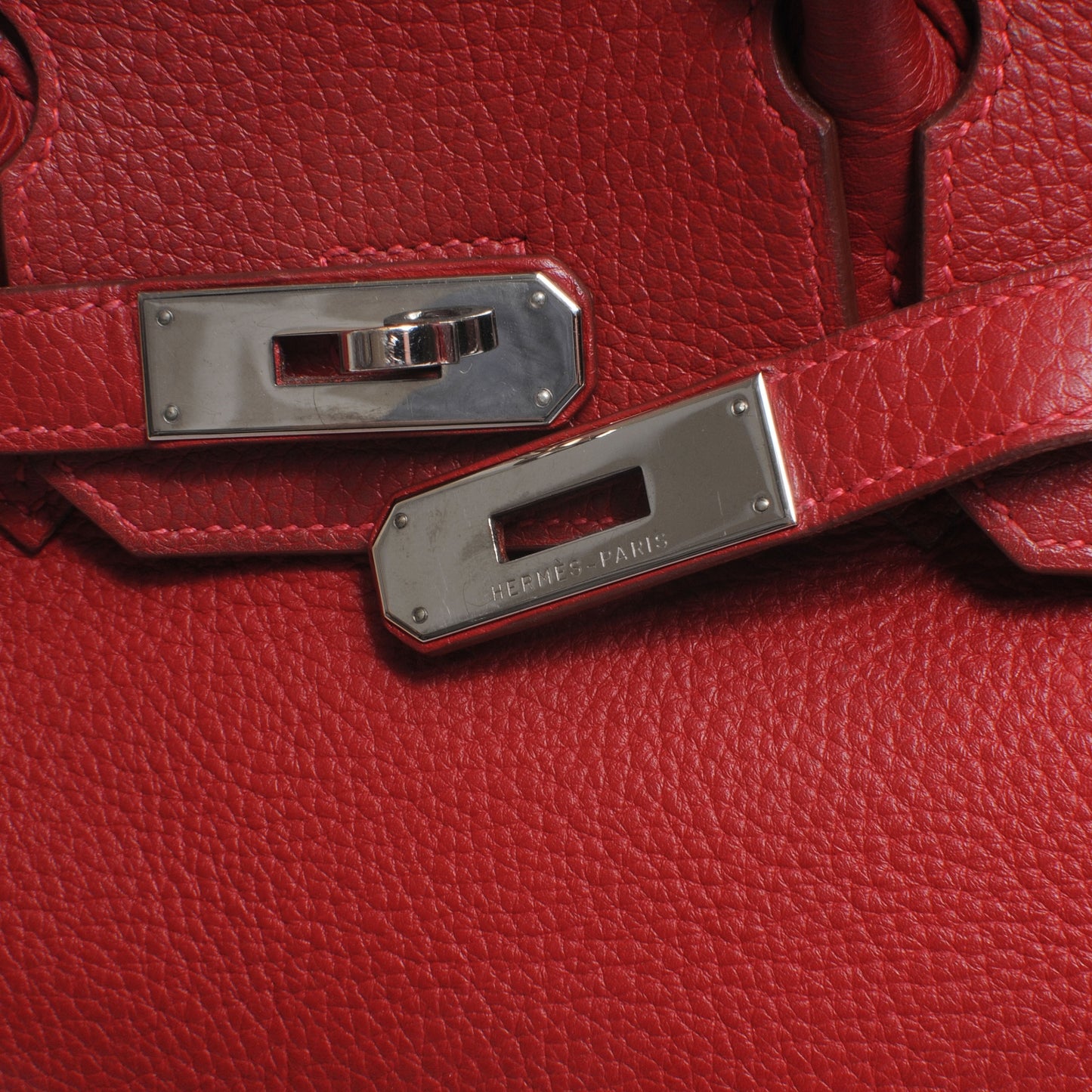 Taurillon Clemence Birkin 30 Rouge