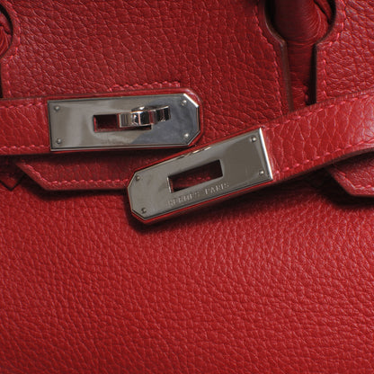 Hermes Taurillon Clemence Birkin 30 Rouge 5 of 9