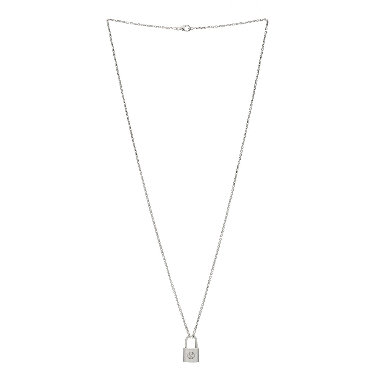 Louis Vuitton Sterling Silver Lockit Necklace 3 of 6