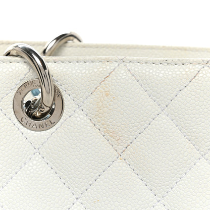 Chanel Caviar Quilted XL Grand Shopping Tote GST White 15 of 27