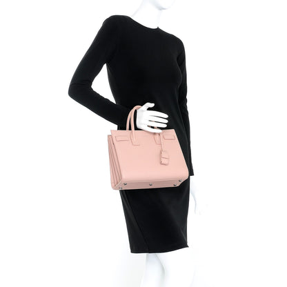 Saint Laurent Grained Calfskin Baby Sac De Jour Pale Pink 3 of 12