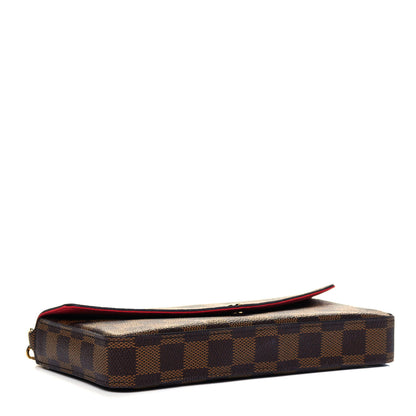 Louis Vuitton Damier Ebene Pochette Felicie Chain Wallet 5 of 10