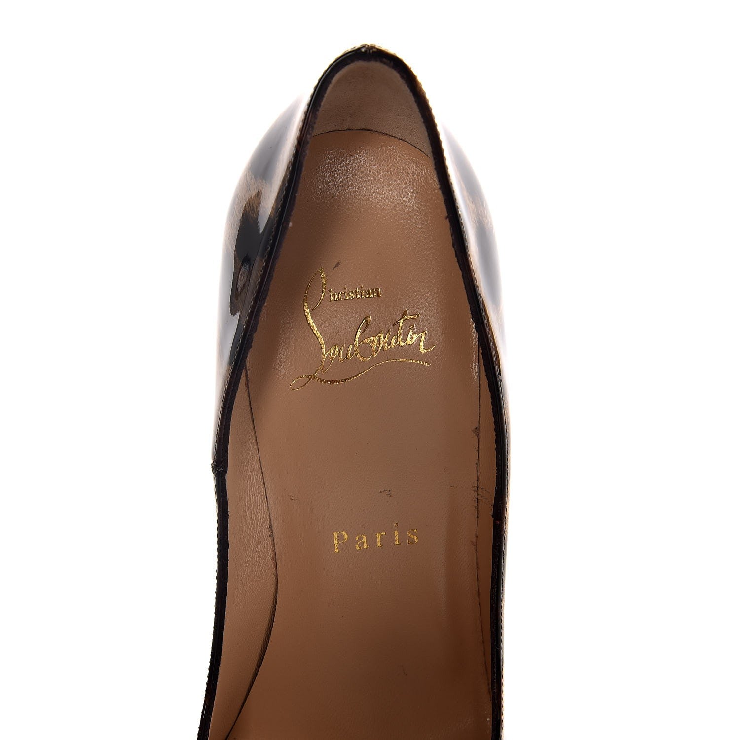 Christian Louboutin Patent Leopardino So Kate 120 Pumps 35.5 Brown 6 of 8