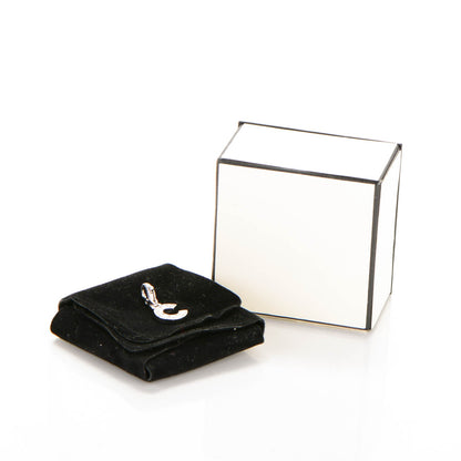 Chanel 18K White Gold Diamond C Charm 5 of 5