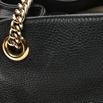 Gucci Pebbled Calfskin Medium Soho Chain Shoulder Bag Black 12 of 13