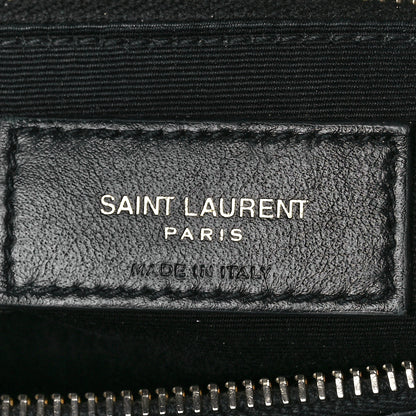Saint Laurent Calfskin Y Quilted Monogram Medium Loulou Chain Satchel Black 7 of 12