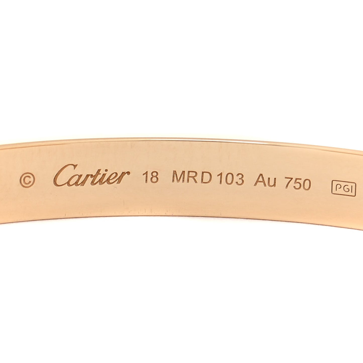 18K Yellow Gold LOVE Cuff Bracelet 18