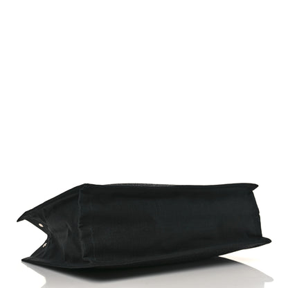 Saint Laurent Raffia Linen Calfskin Rive Gauche Tote Black 4 of 9