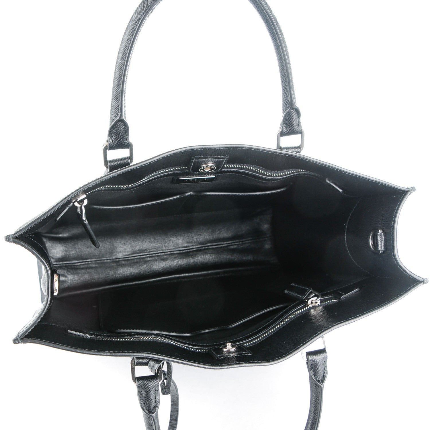 Prada Saffiano Travel Tote Nero Black 5 of 9