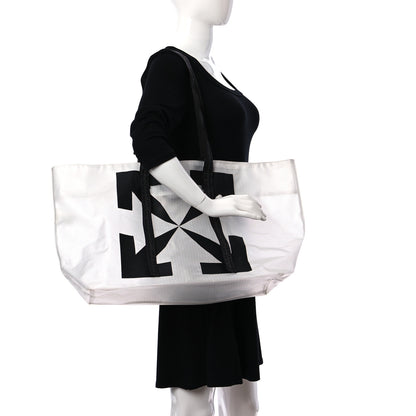 Off-White PVC Transparent Arrows Logo Tote Bag White Black 2 of 15