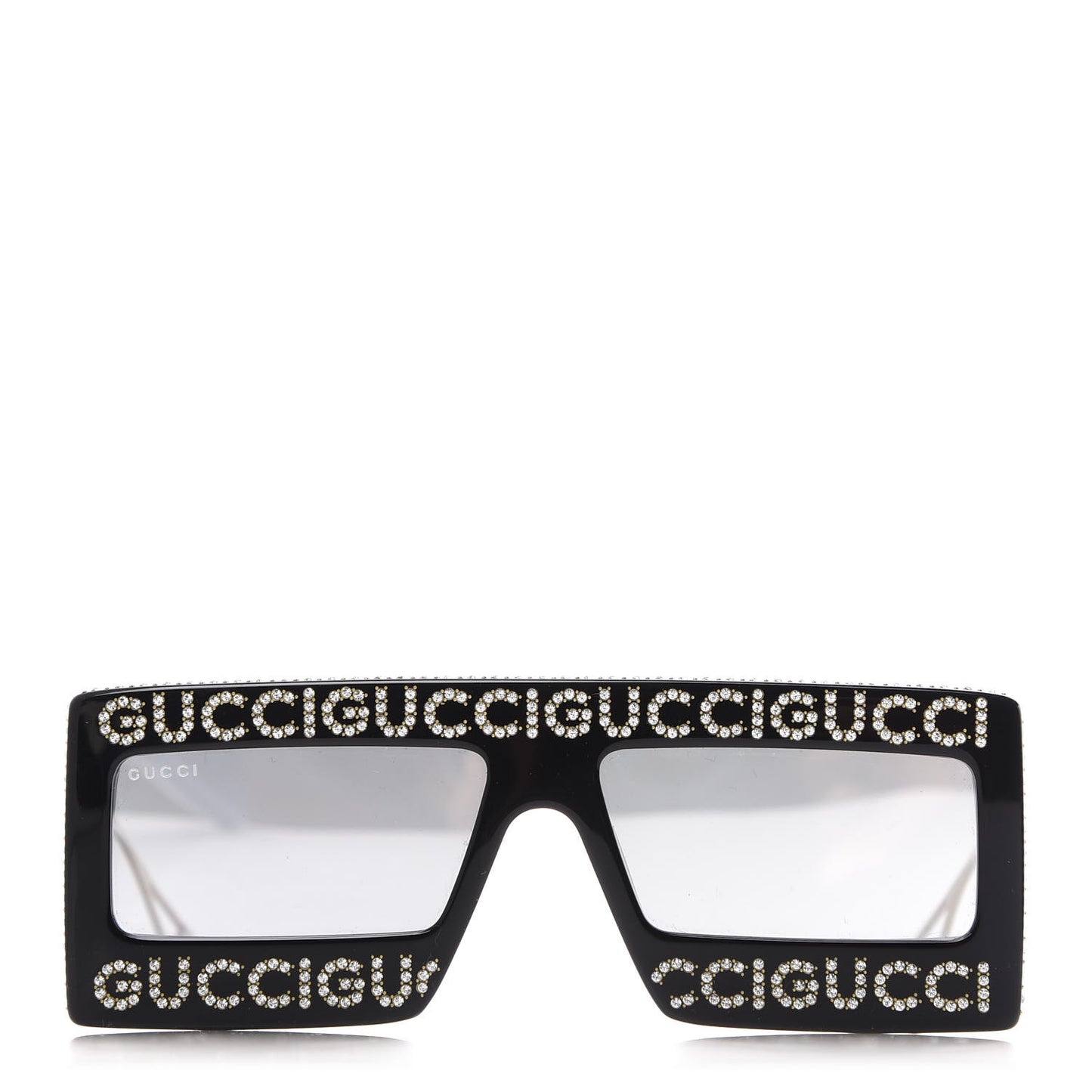 Acetate Crystal Mask-Frame Sunglasses GG0431S Black