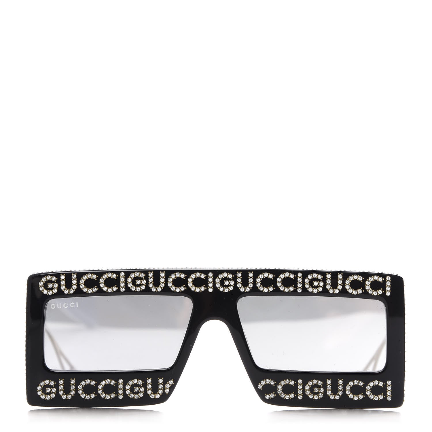 Gucci Acetate Crystal Mask-Frame Sunglasses GG0431S Black 2 of 8
