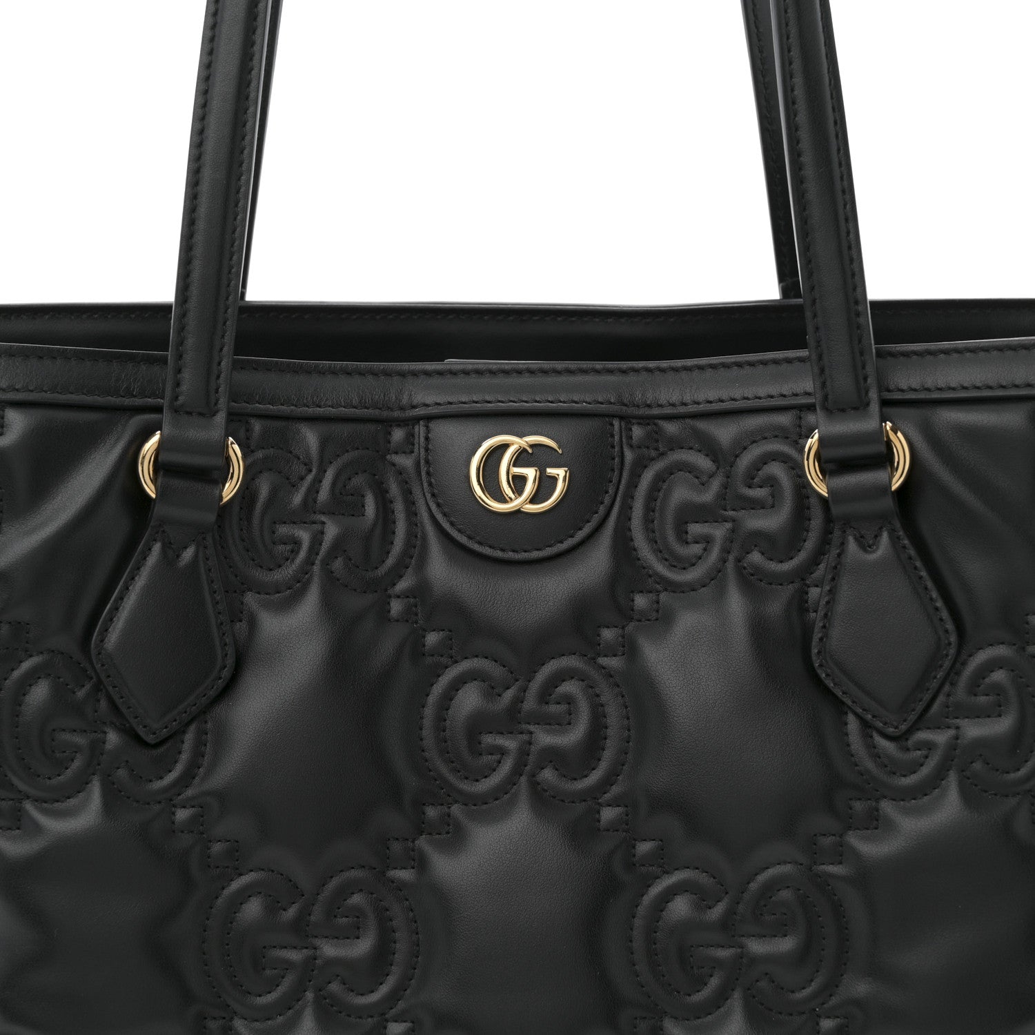 Gucci Calfskin GG Matelasse Medium Ophidia Shopping Tote Black 8 of 11