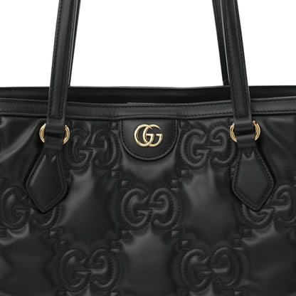 Gucci Calfskin GG Matelasse Medium Ophidia Shopping Tote Black 8 of 11