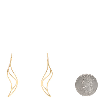 Tiffany 18K Yellow Gold Elsa Peretti Wave Earrings 2 of 5