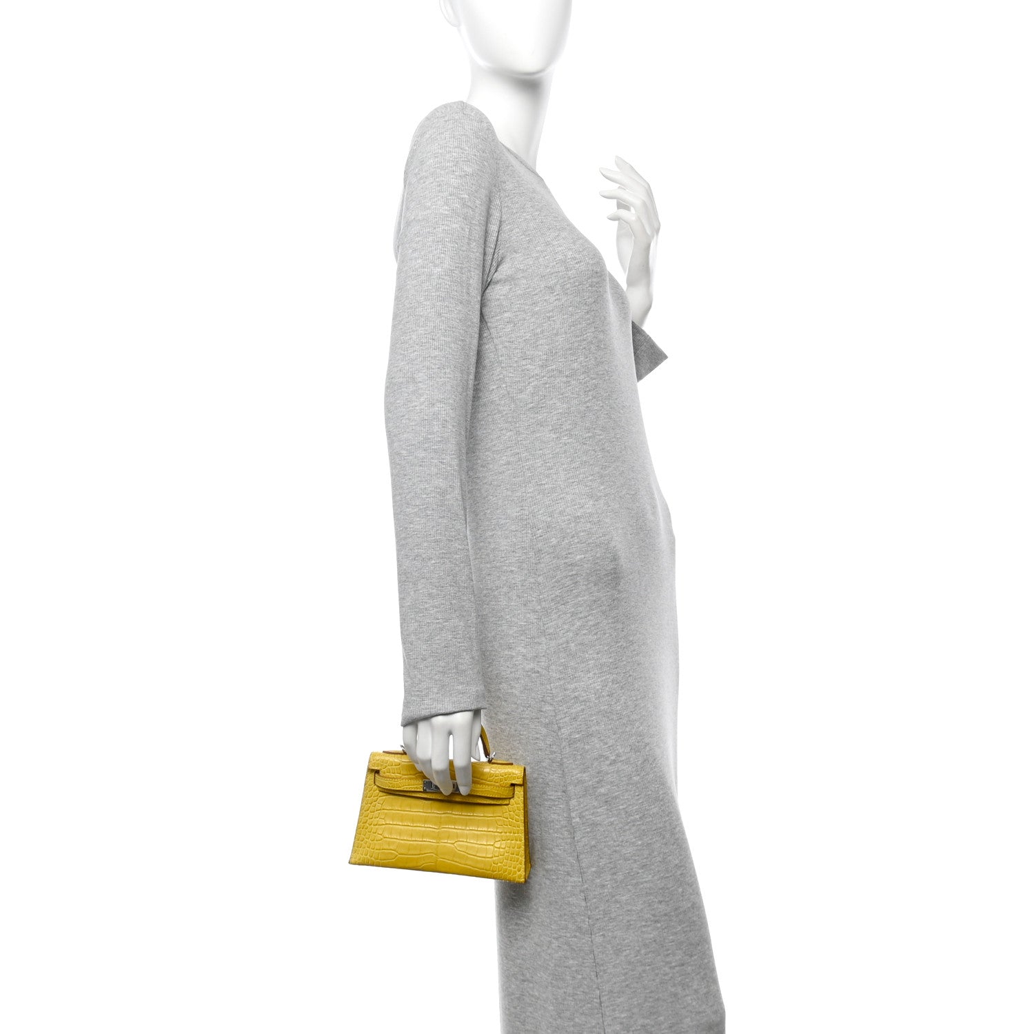 Hermes Matte Alligator Mini Kelly Sellier 20 Mimosa 3 of 16