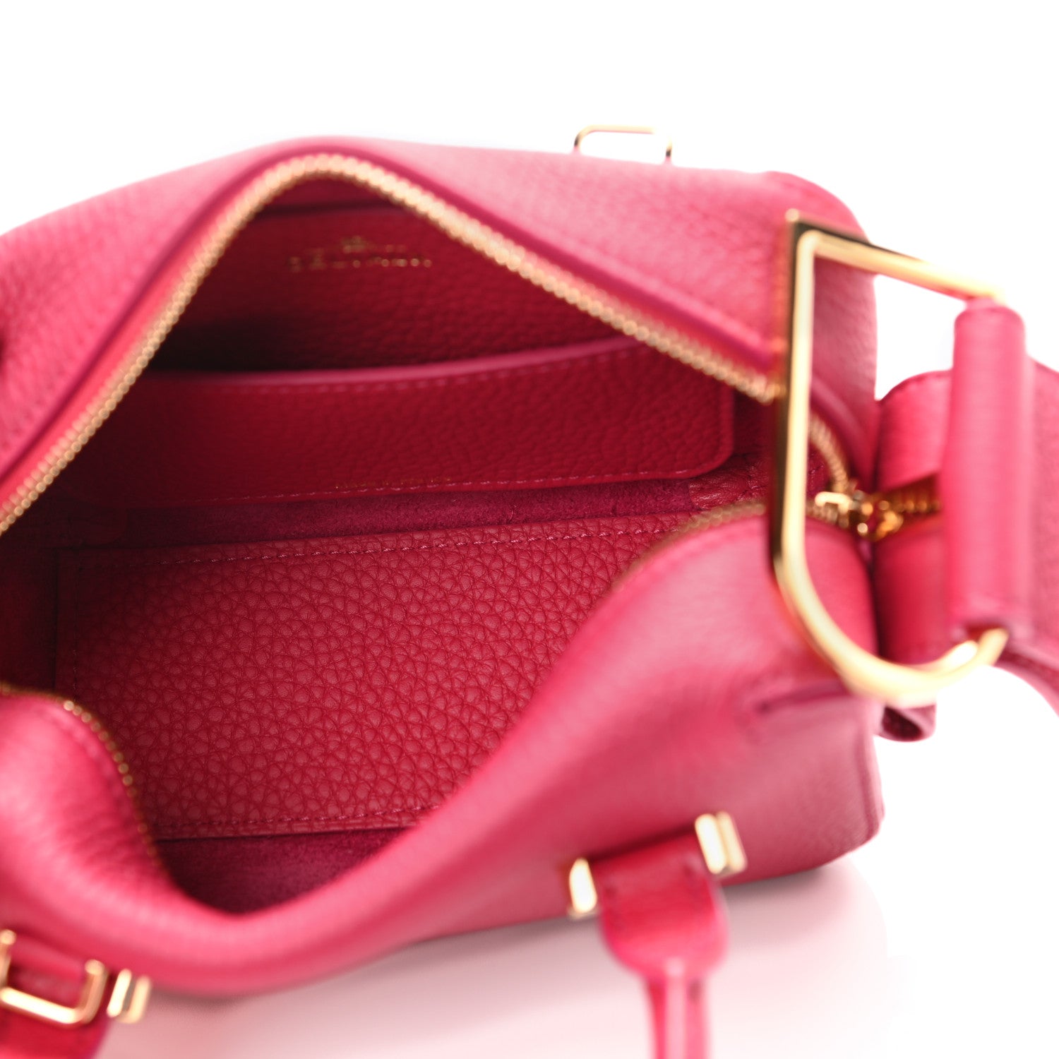 Delvaux Taurillon Soft Nano Cool Box Satchel Framboise 5 of 9