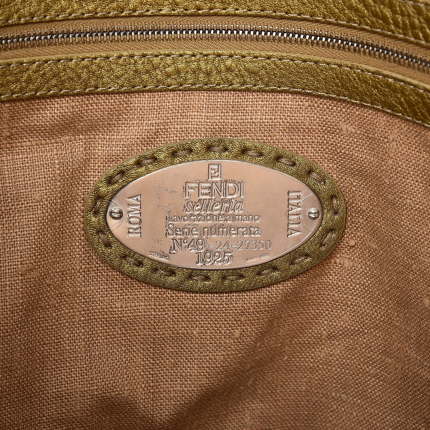 Calfskin Romano Selleria Large Villa Borghese Tote Gold