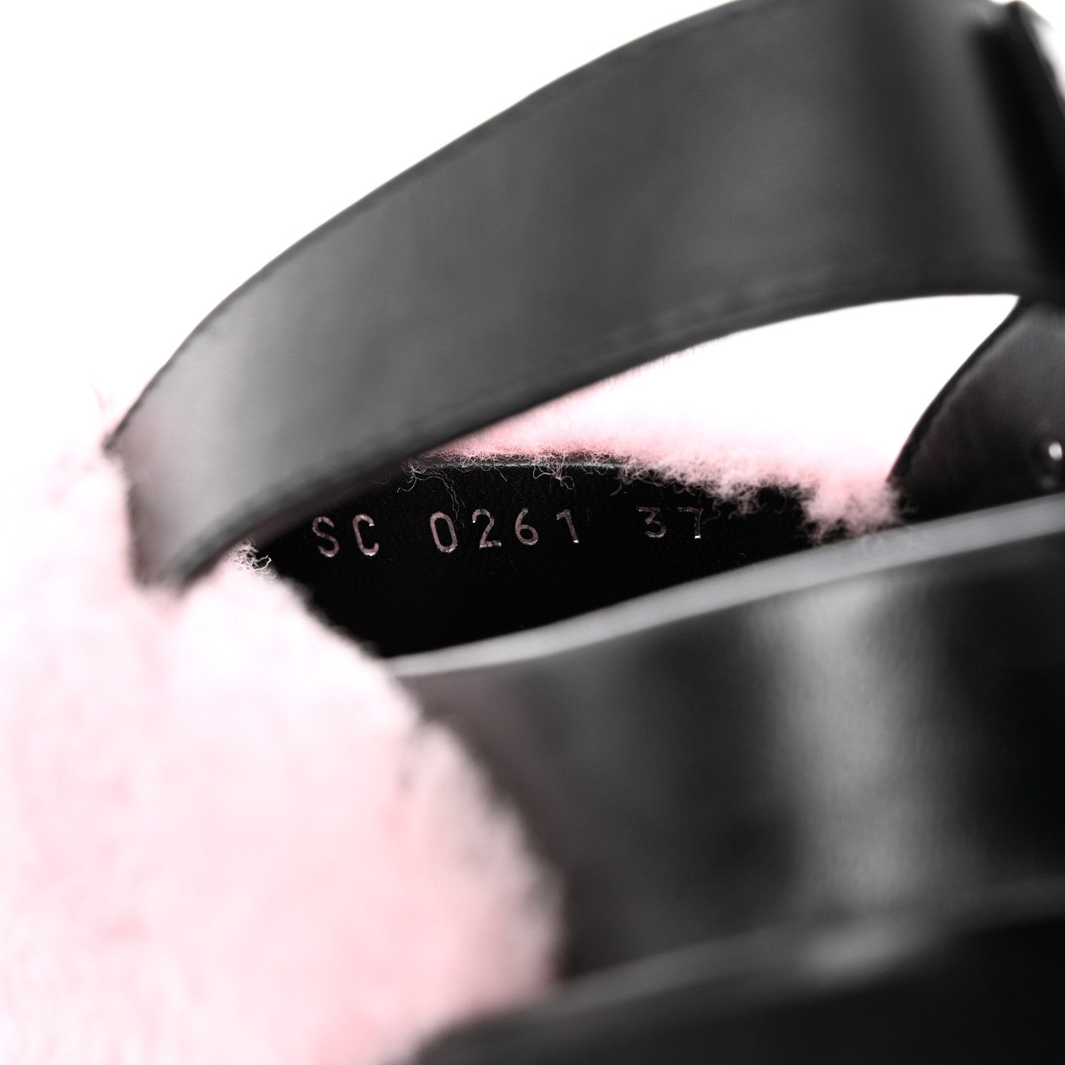 Louis Vuitton Shearling Paseo Sandals 37 Pink 6 of 9