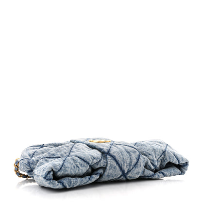 Chanel Washed Denim Quilted Mini Bow Bag Blue 4 of 12