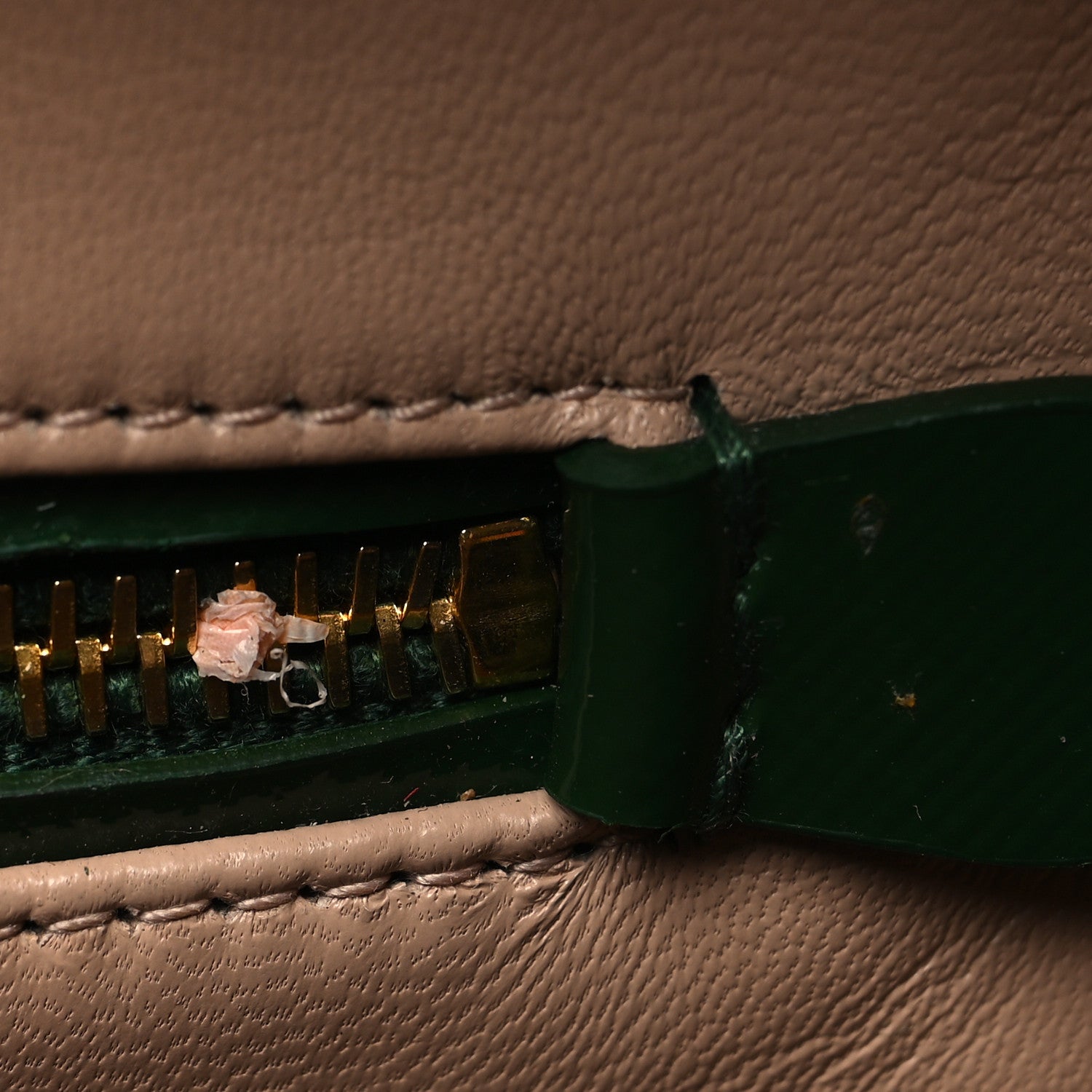 Prada Saffiano Vernice Pyramid Bag Larice Sabbia 9 of 10