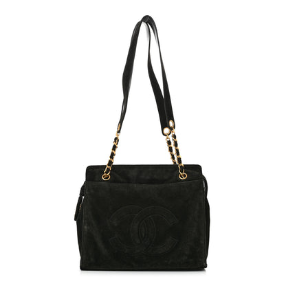 Chanel Suede CC Shoulder Bag Brown 1 of 11