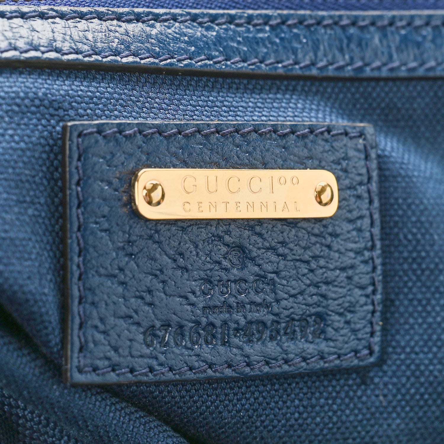 Gucci GG Supreme Kaleidoscope Calfskin Script Logo Gucci 100 Tote Bag Blue Orange Multicolor Blue Agata 6 of 8