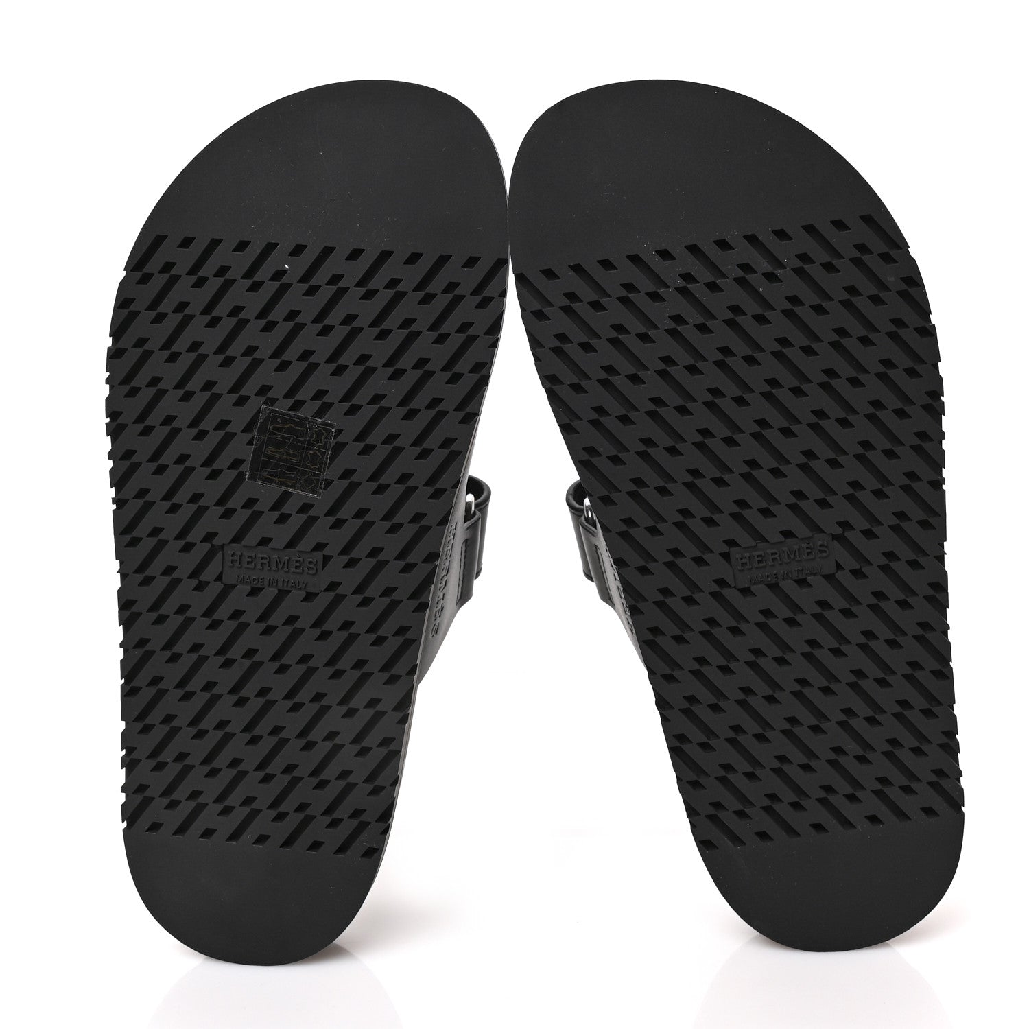 Hermes Calfskin Womens Chypre Sandals 36.5 Black 5 of 10