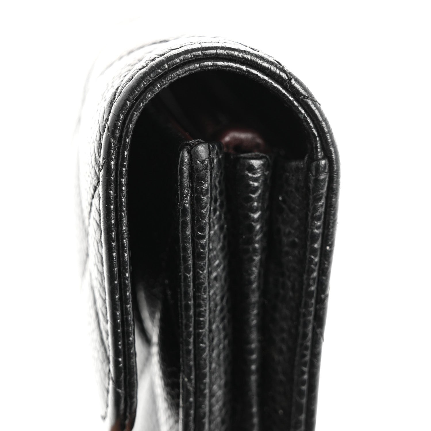 Chanel Caviar Quilted Large Gusset Flap Wallet Black 11 of 14