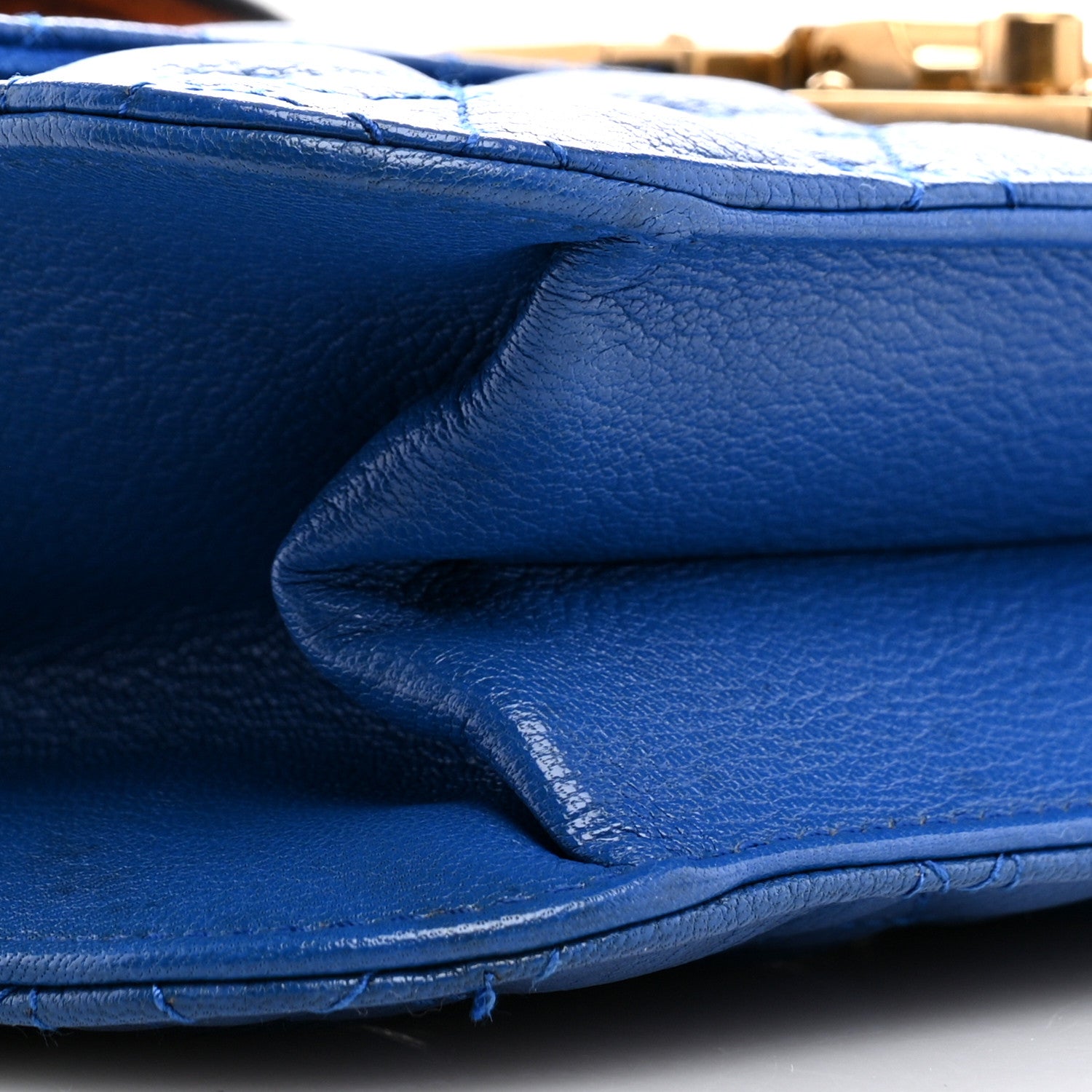 Christian Dior Goatskin Cannage Large Dioraddict Flap Bohemian Strap Blue 9 of 11